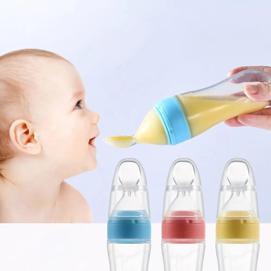 Baby Silicone Squeeze Spoon Feeder