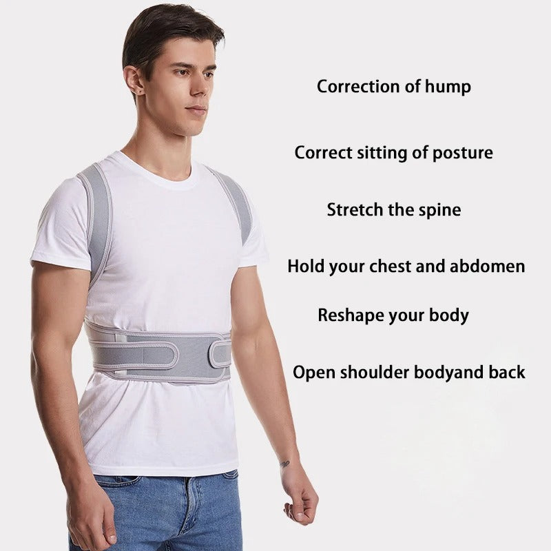 Adjustable Posture Back Belt, Posture Corrector Belt For Men And Women, Back Support And Shoulder Belt