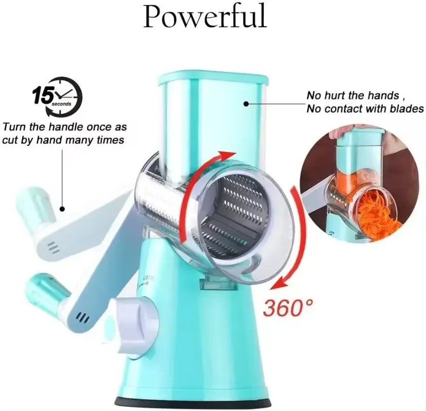 Vegetable Cutter Slicer Manual Table Top Drum Cheese Grader