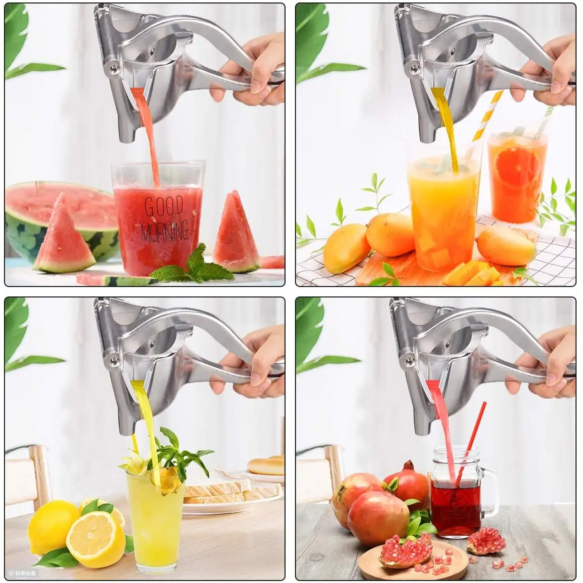 Manual Fruit Press Juicer – Easy Hand Squeeze Juice Machine for Fresh & Healthy Juices