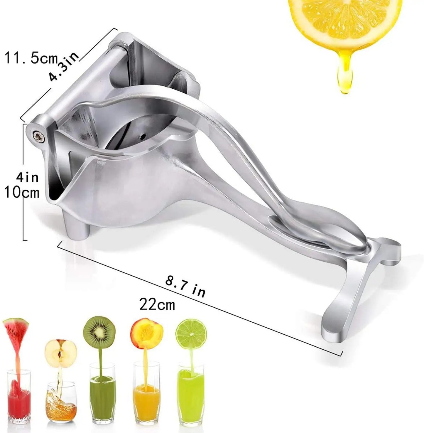 Manual Fruit Press Juicer – Easy Hand Squeeze Juice Machine for Fresh & Healthy Juices