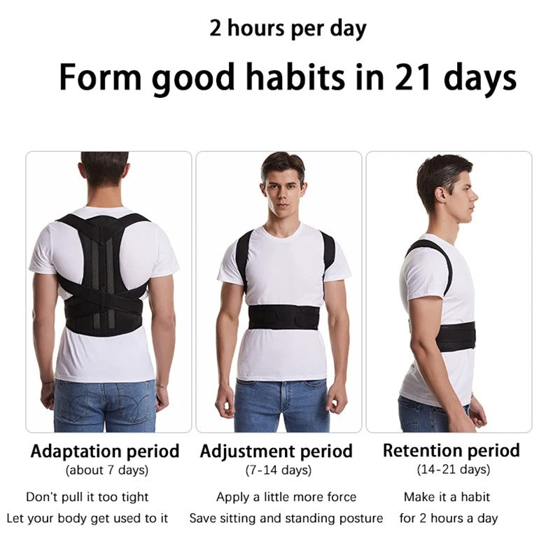 Adjustable Posture Back Belt, Posture Corrector Belt For Men And Women, Back Support And Shoulder Belt