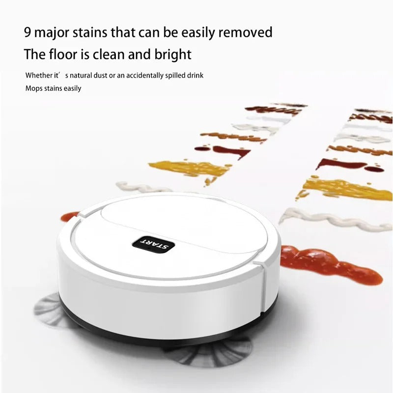 Smart Mini Wireless Sweeping Robot – 3-in-1 Vacuum, Mop & Rechargeable Cleaner for Effortless Cleaning