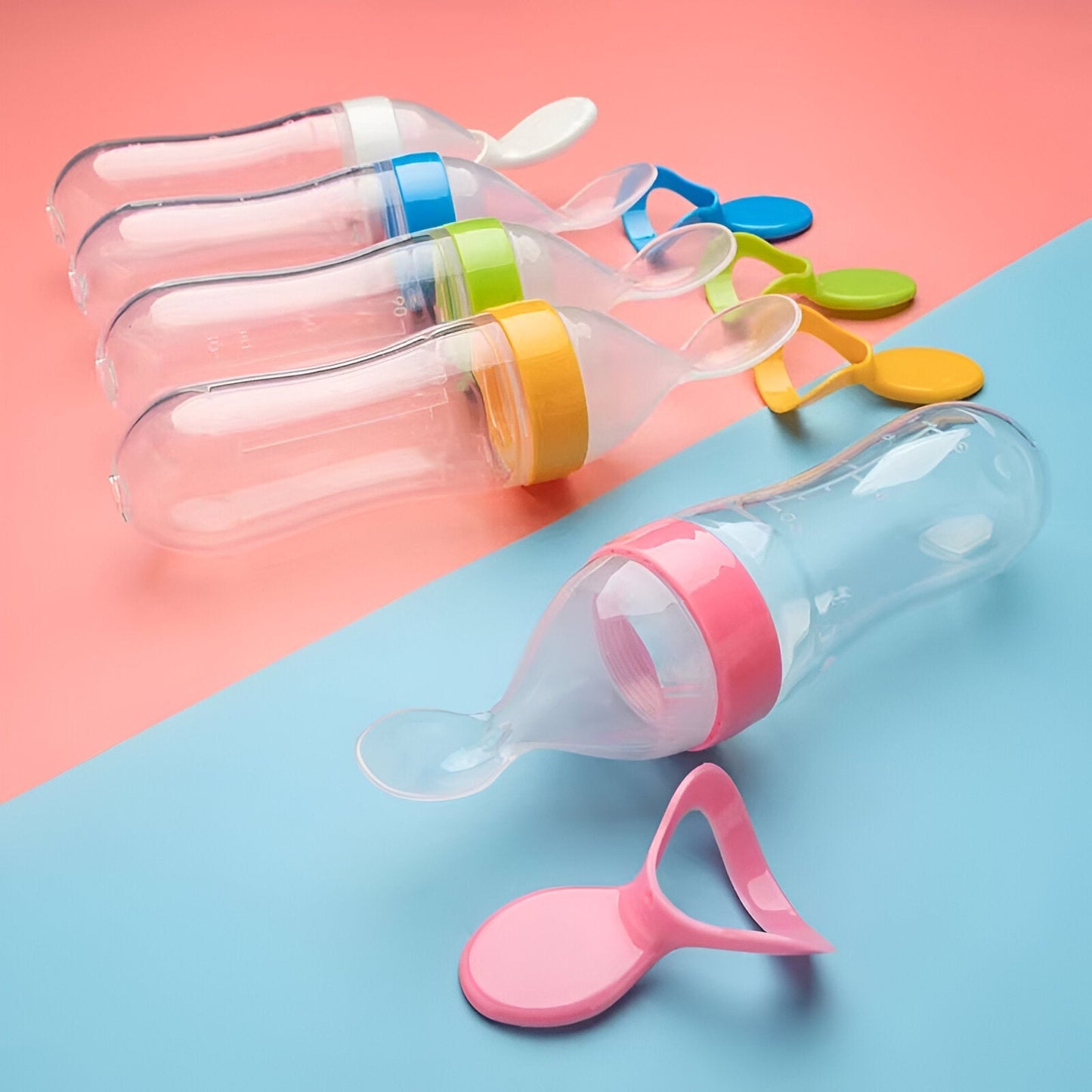 Baby Silicone Squeeze Spoon Feeder