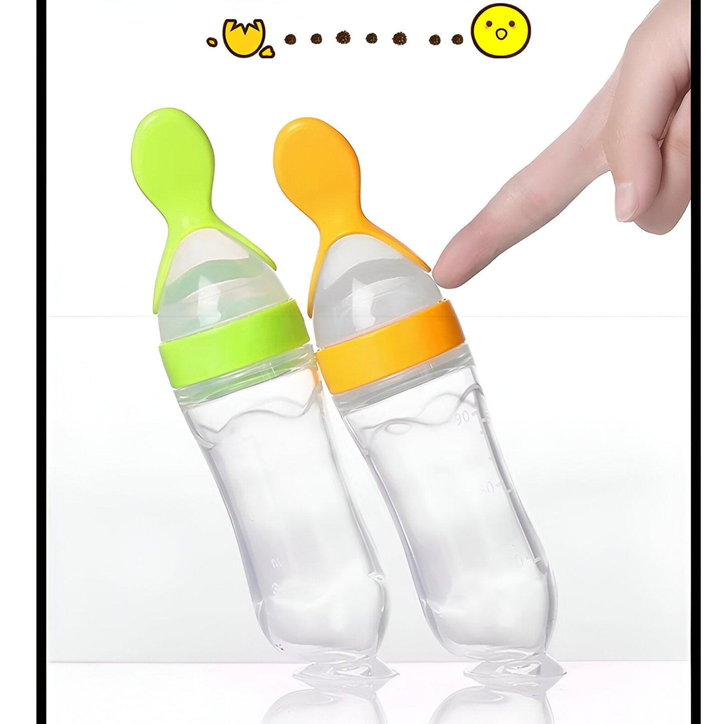 Baby Silicone Squeeze Spoon Feeder