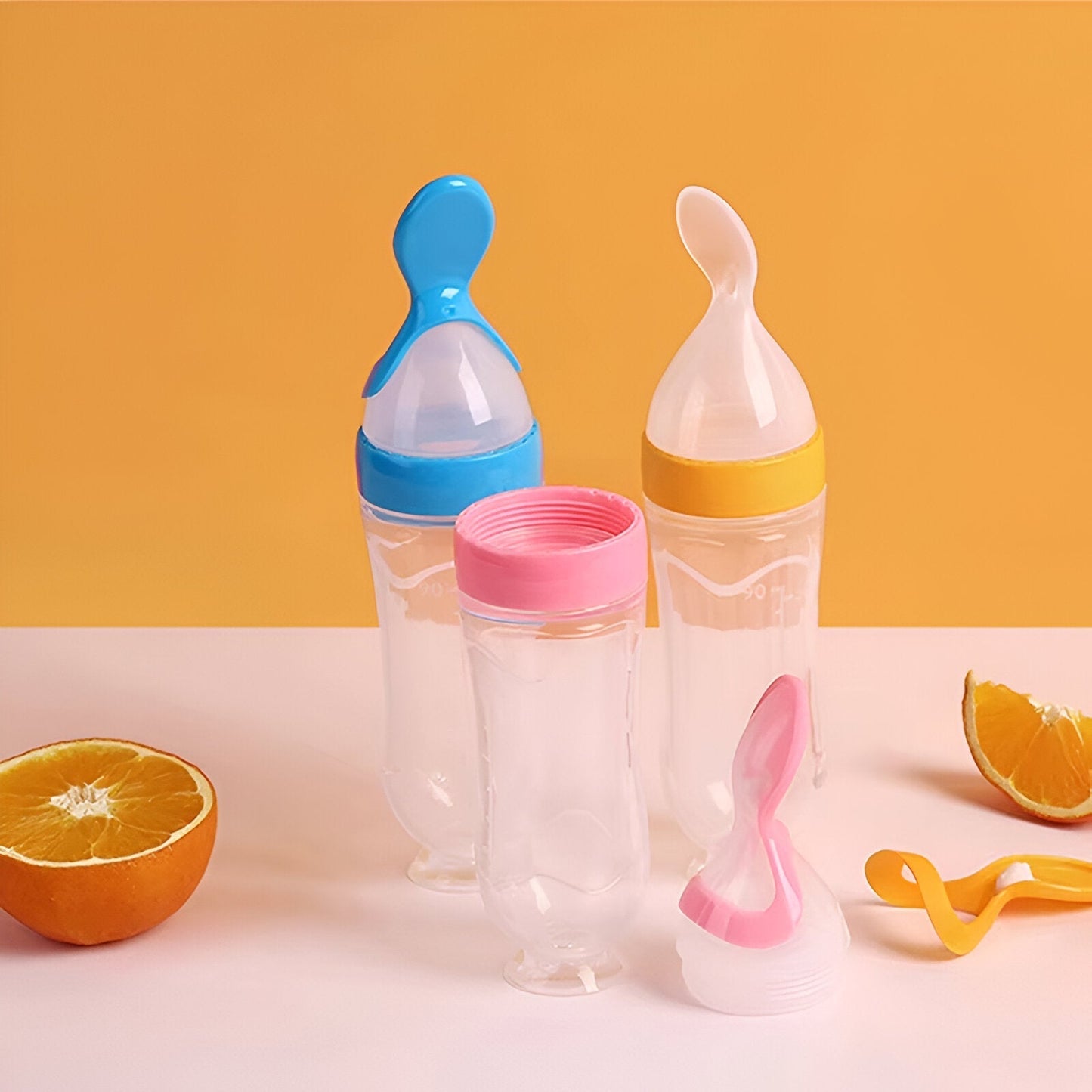 Baby Silicone Squeeze Spoon Feeder